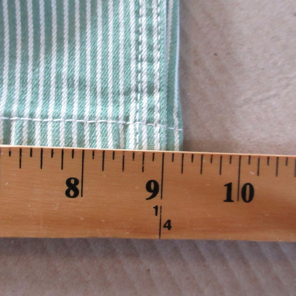 FREE ASSEMBLY Relaxed Fit Carpenter Jeans Sz 14 Green & White Striped Denim NWT - Picture 16 of 16